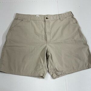 Carhartt Tan Flat Front Shorts Casual Comfort